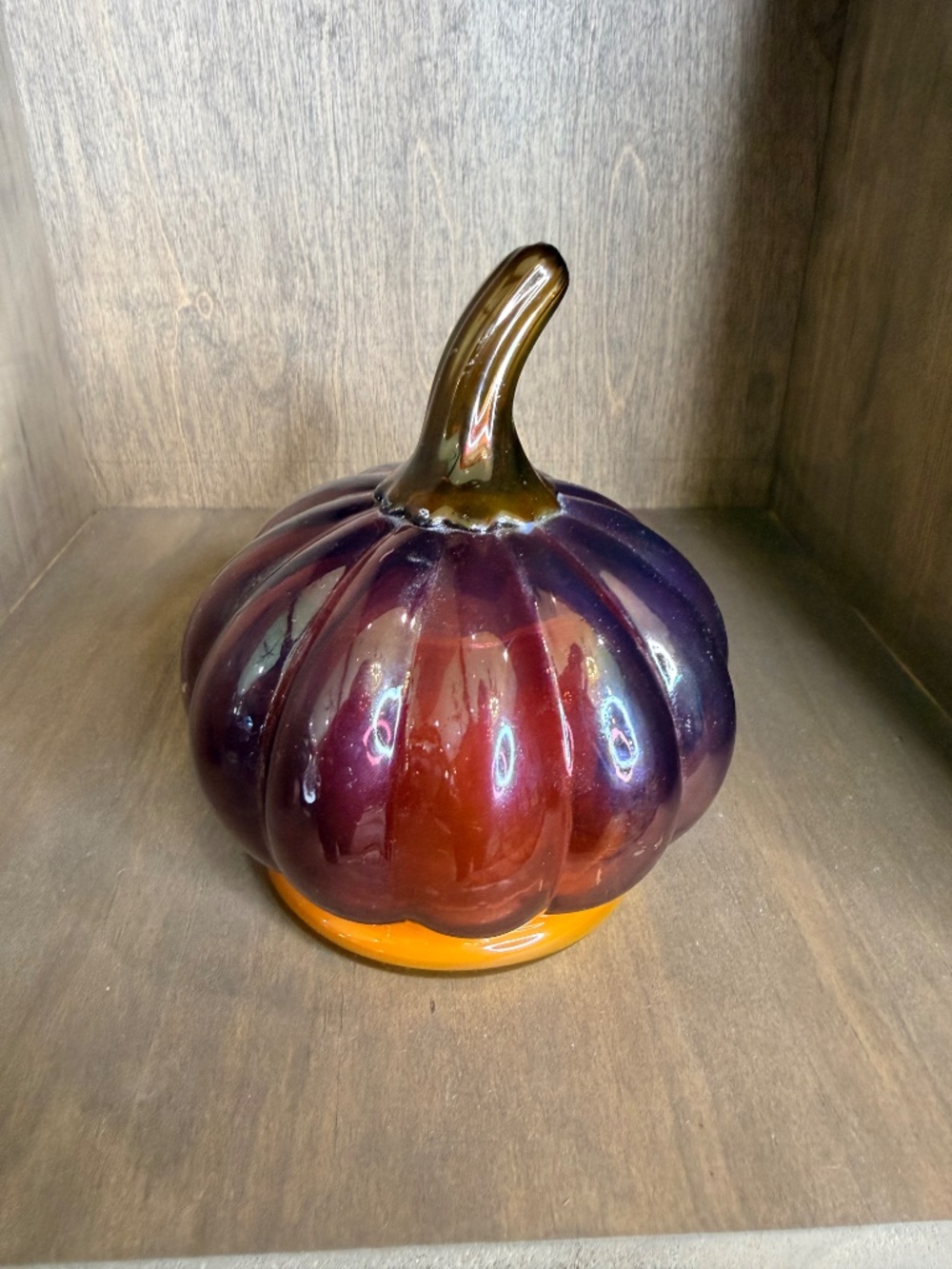 Anthropologie Glass Cloche Pumpkin Candle - Picture 2 of 5